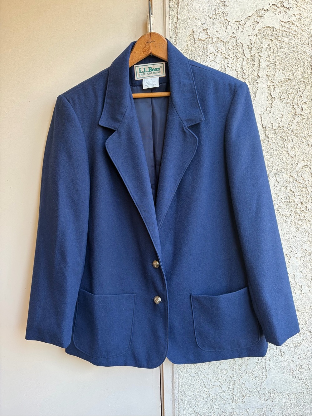 L.L. Bean Classic Blue Women's Blazer with Patch Pockets